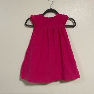 Mini Boden Ruffle Cap sleeve Corduroy summer dress Pink Size 5-6Y